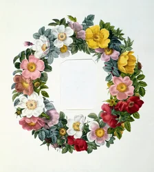 Corona de rosas, frontispicio para 